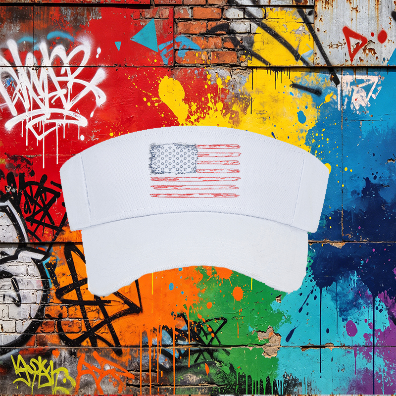 Unisex Classic Mesh Back Cap with Distressed American Flag Print - Lightweight Breathable Sun Hat for Outdoor Activities, Perfect for Adults Who Love Patriotic Style and Casual Wear