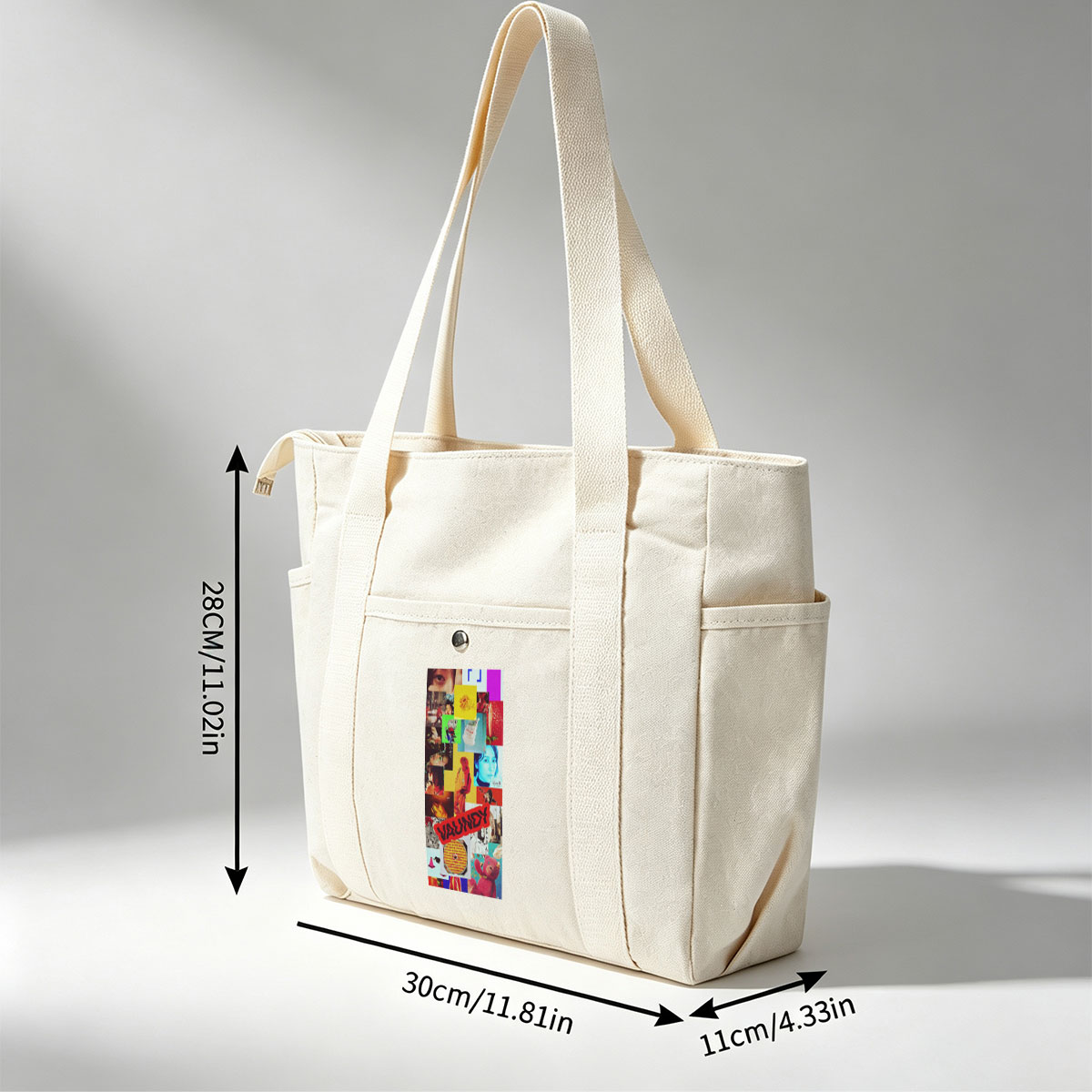 Vaundy Music Video Collage Featuring Colorful Artwork and Pop Culture Imagery - Multi-pocket bags