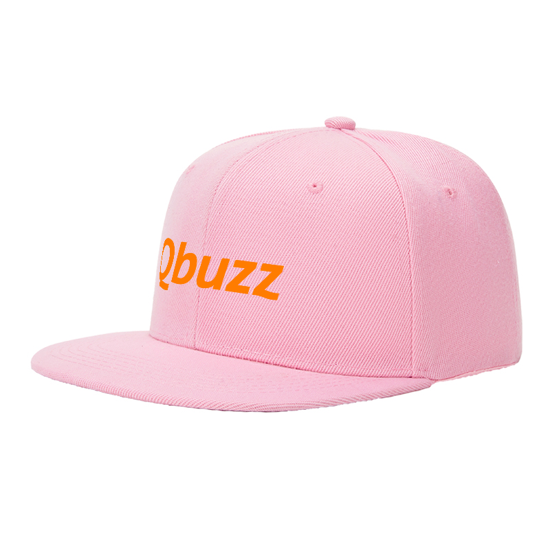 Flat Brim Baseball Cap Qbuzz Logo Print Streetwear Underground Skate Style for Basketball Court Skate Park Urban Lifestyle Skaters Rappers Streetwear Enthusiasts
