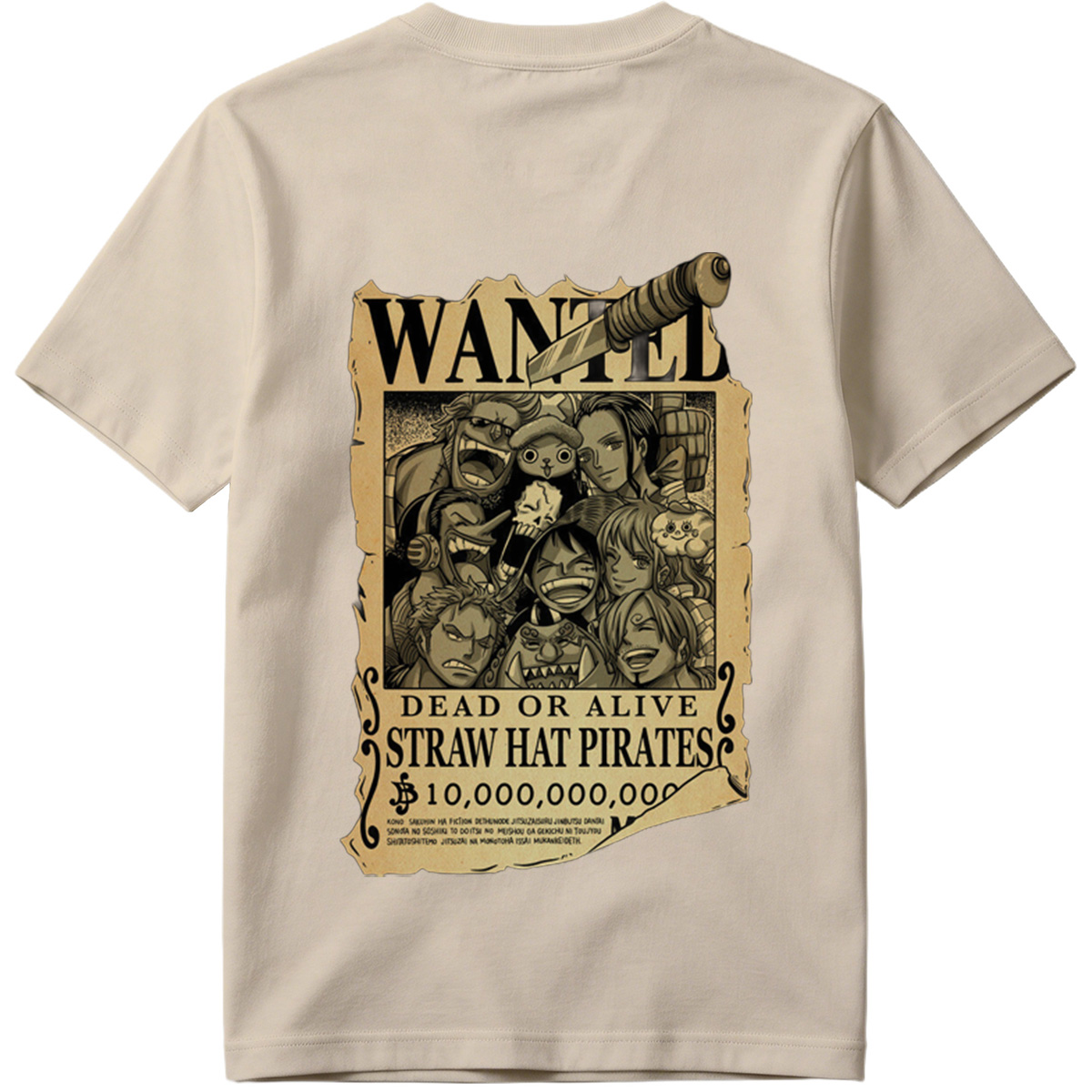 One Piece Straw Hat Pirates Wanted Poster - Tee