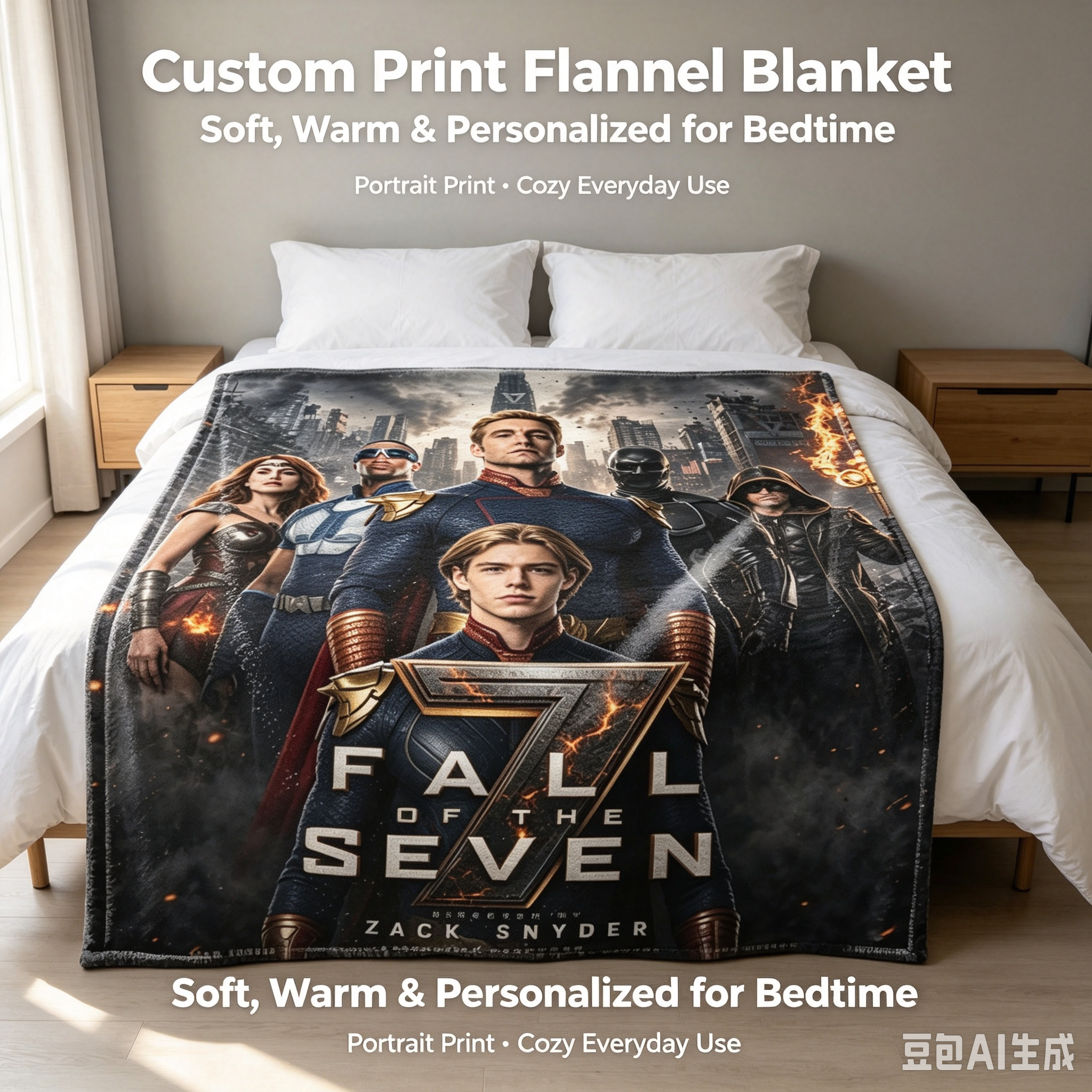Custom Face Blanket - Fall of the Seven IP Flannel Blanket for Home, Bed, or Couch Use - Perfect Gift or Giveaway for Fans
