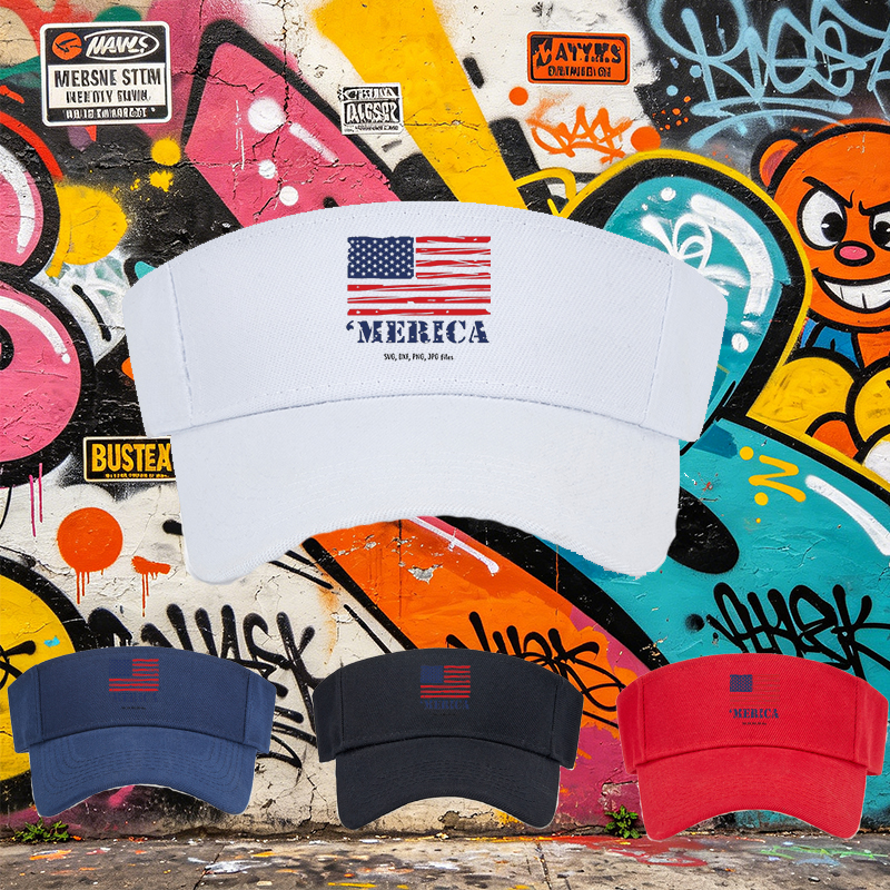 Unisex Classic Mesh Cap with USA Flag 'MERICA Print - Perfect for Outdoor Activities, Festivals, and Patriotic Events - Ideal for Adults Seeking Stylish Sun Protection and American Spirit Fashion