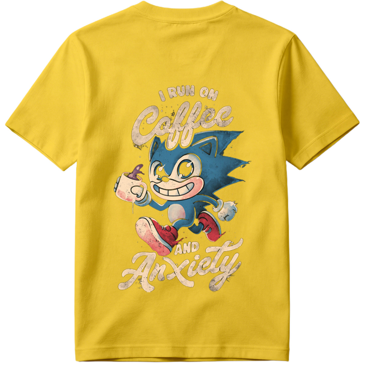 Sonic the Hedgehog: I Run on Coffee and Anxiety - Tee