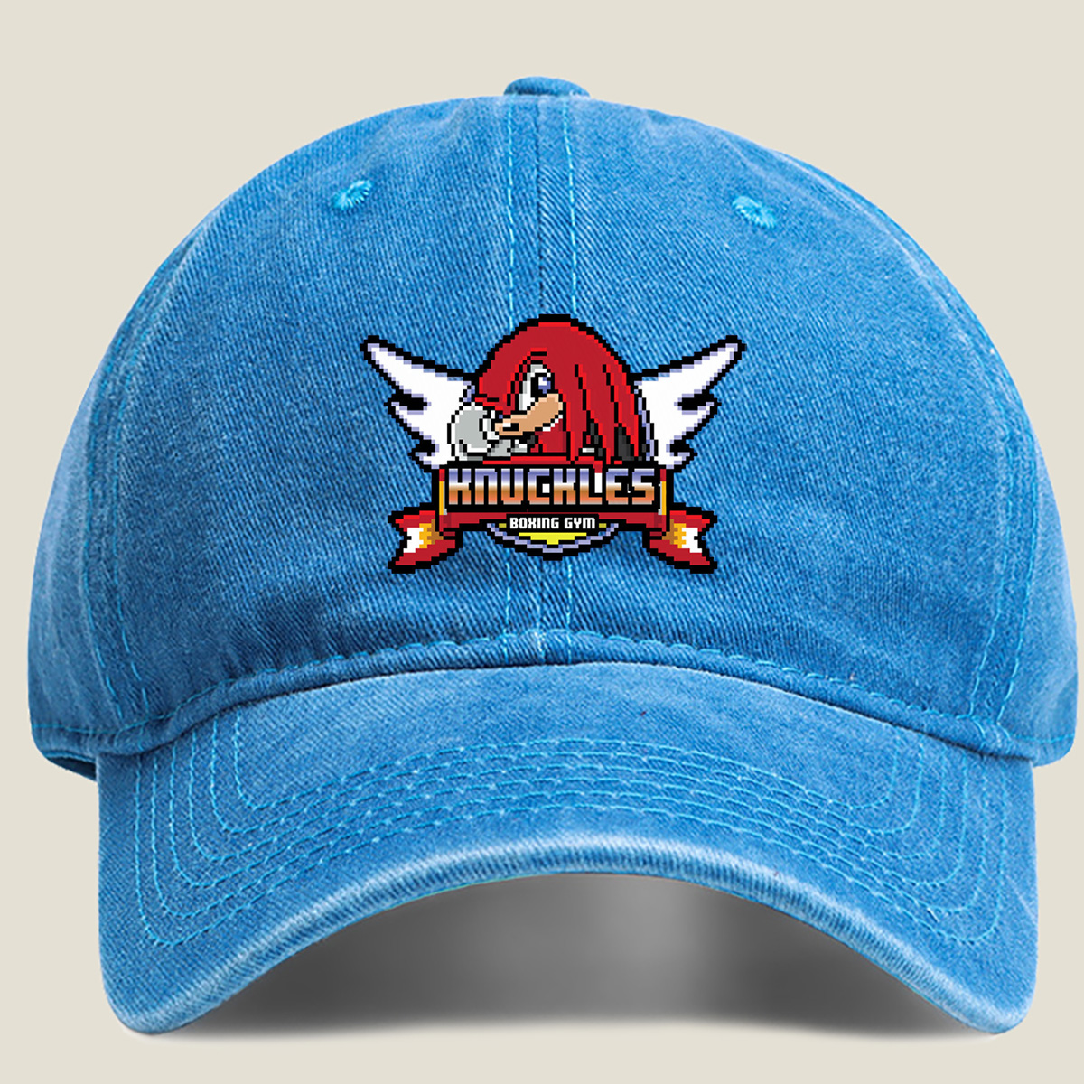 Knuckles Boxing Gym - Sonic the Hedgehog - Washed Denim - Baseball Cap