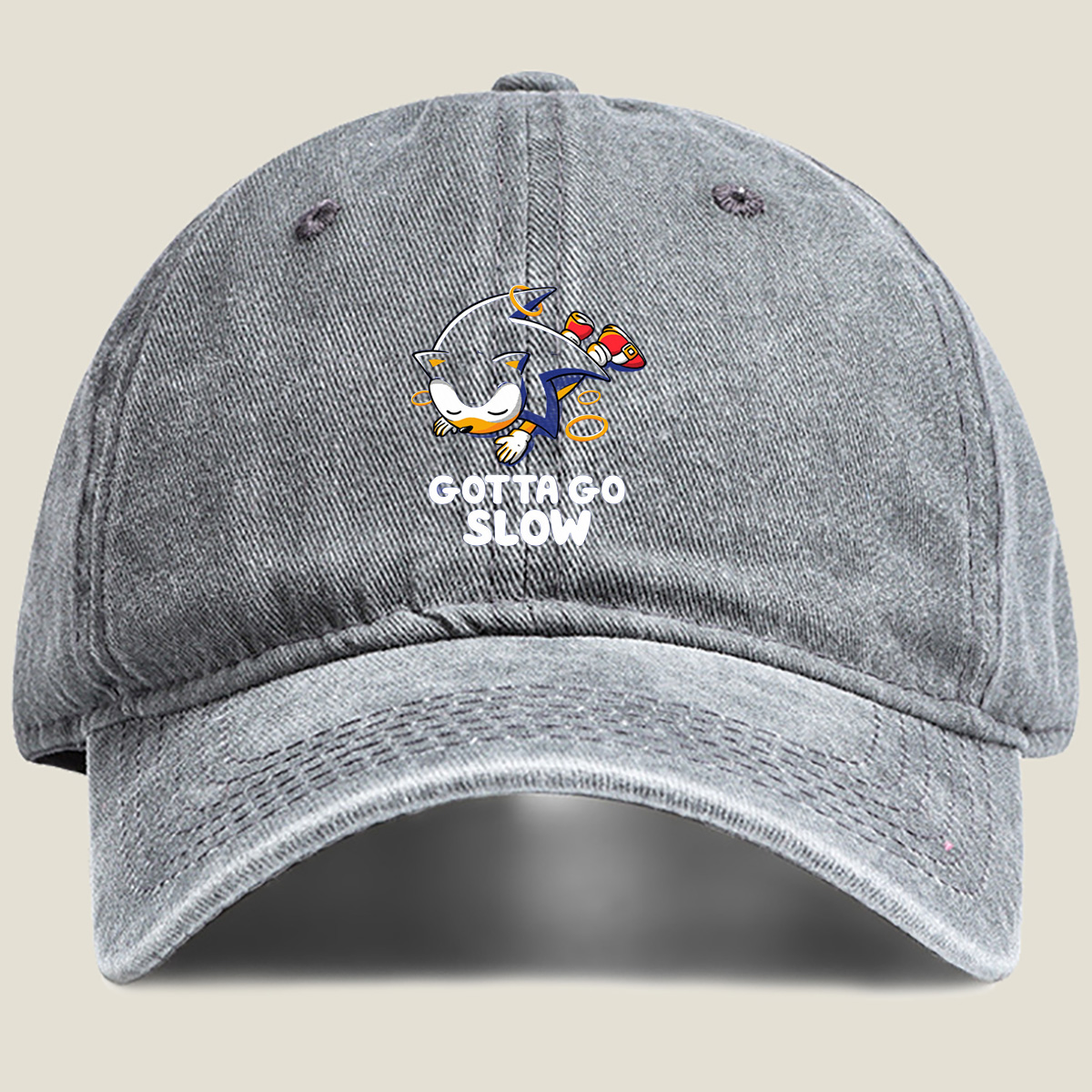 Sonic the Hedgehog: Gotta Go Slow - Washed Denim - Baseball Cap