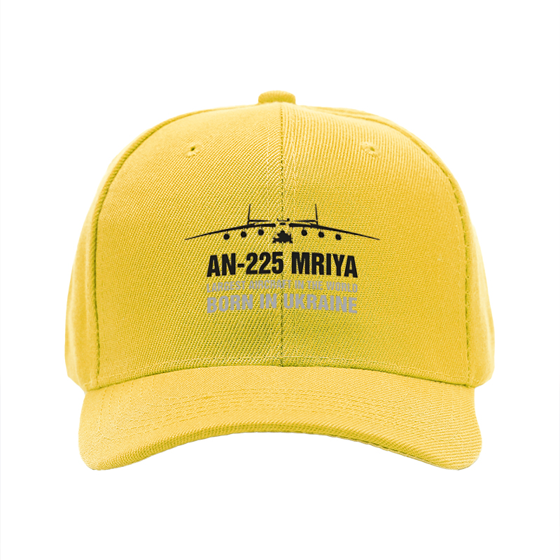 1pc New Baseball Cap AN-225 Mriya Largest Aircraft in the World Born in Ukraine Print Unisex Adjustable Hat for Outdoor Travel Aviation Enthusiasts and Adults