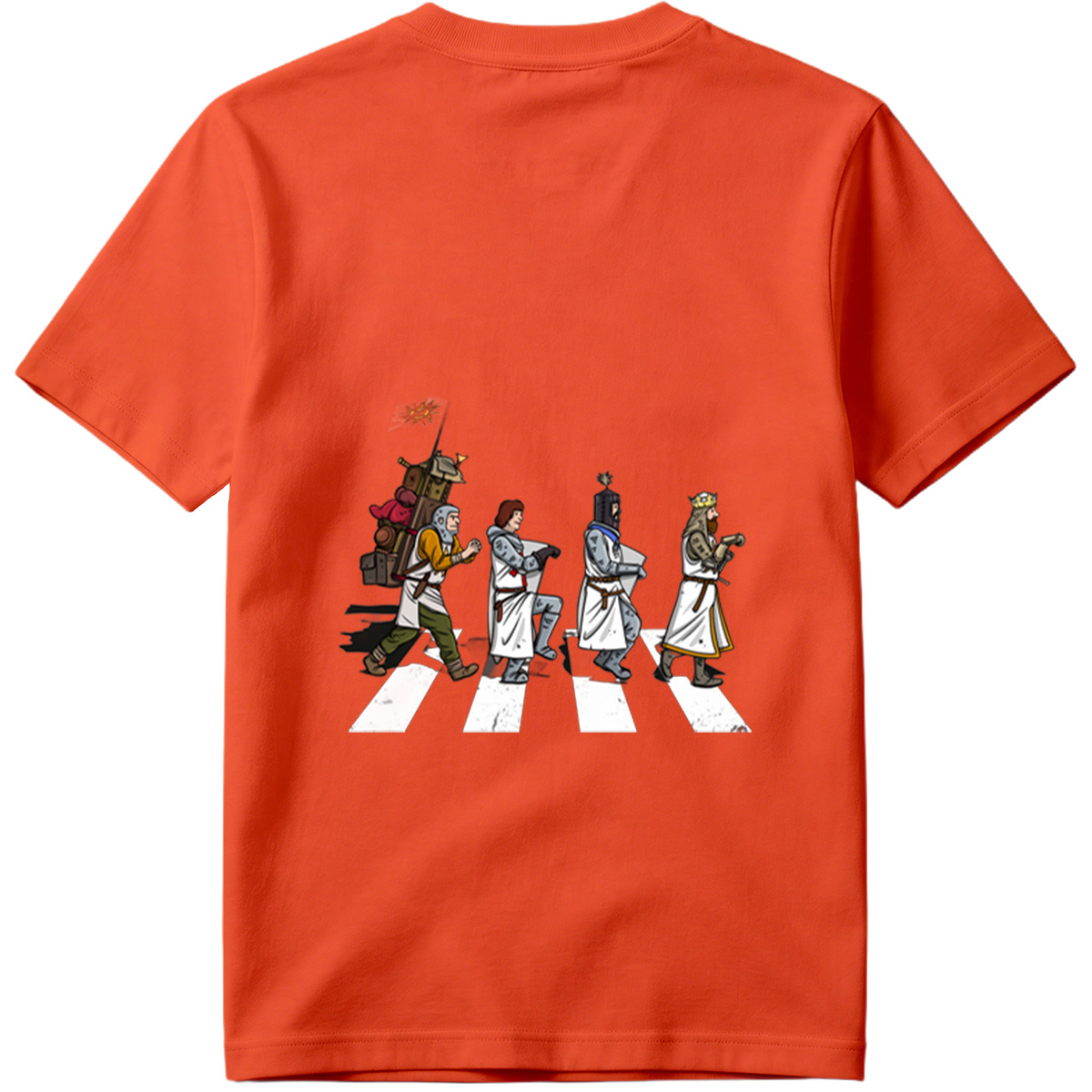 The Knights: Monty Python's Holy Grail Characters Crossing the Road - Tee