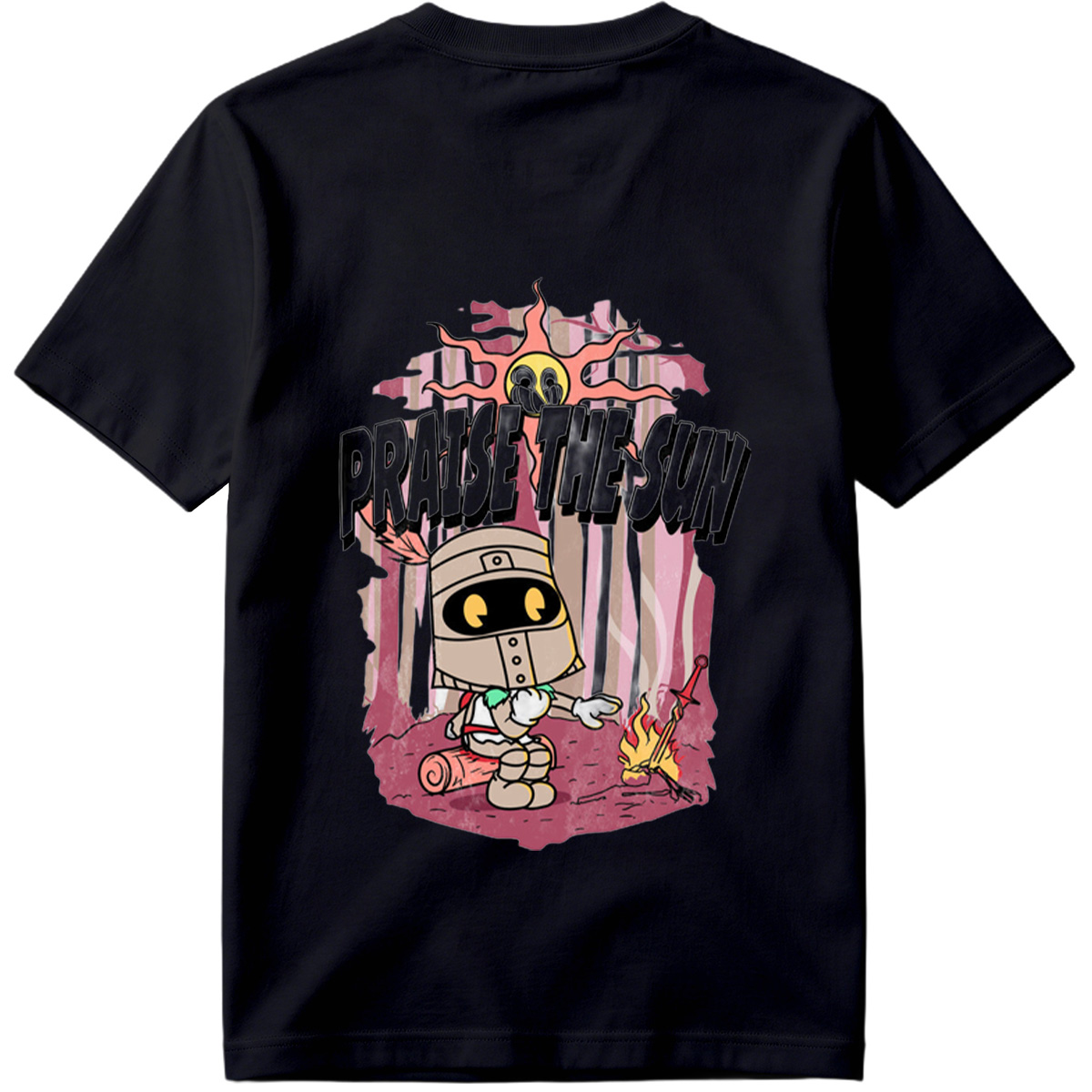 Praise the Sun - Knight and Sun Character Art - Tee
