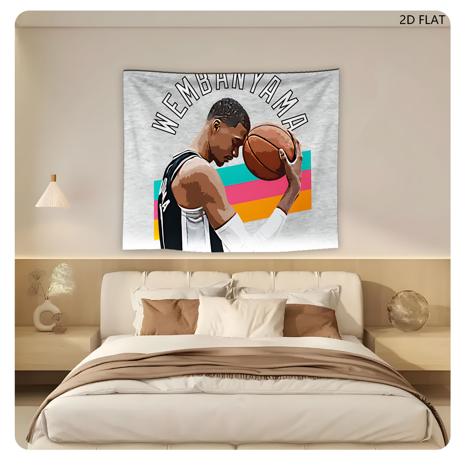 Wembanyama Basketball Player Artwork - Tapestry