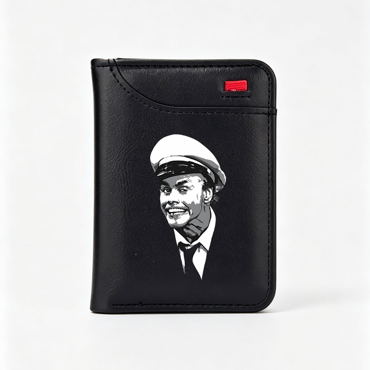 Frank Sinatra in a Sailor Hat, Smiling Portrait - Vertical Style Wallet