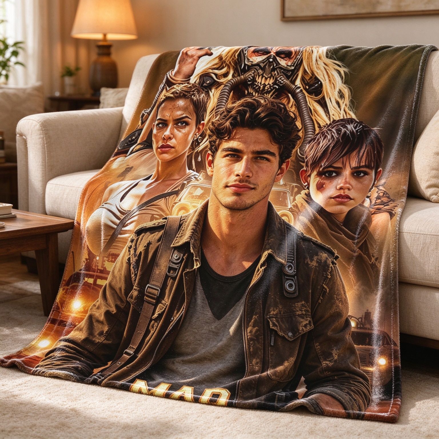 Custom Photo Face Flannel Throw Blanket Personalized Portrait Soft Warm Cozy Fleece Bed Couch Movie Night Travel