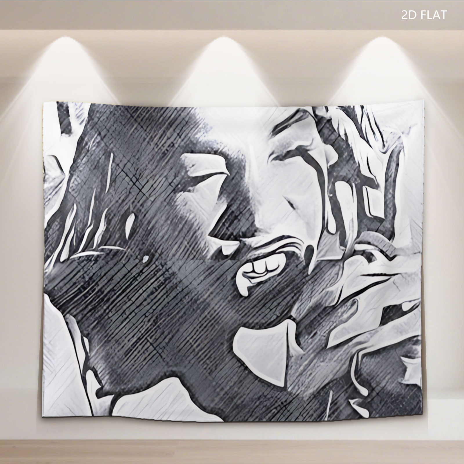 Woman Laughing with Braided Hair and Headphones - Tapestry