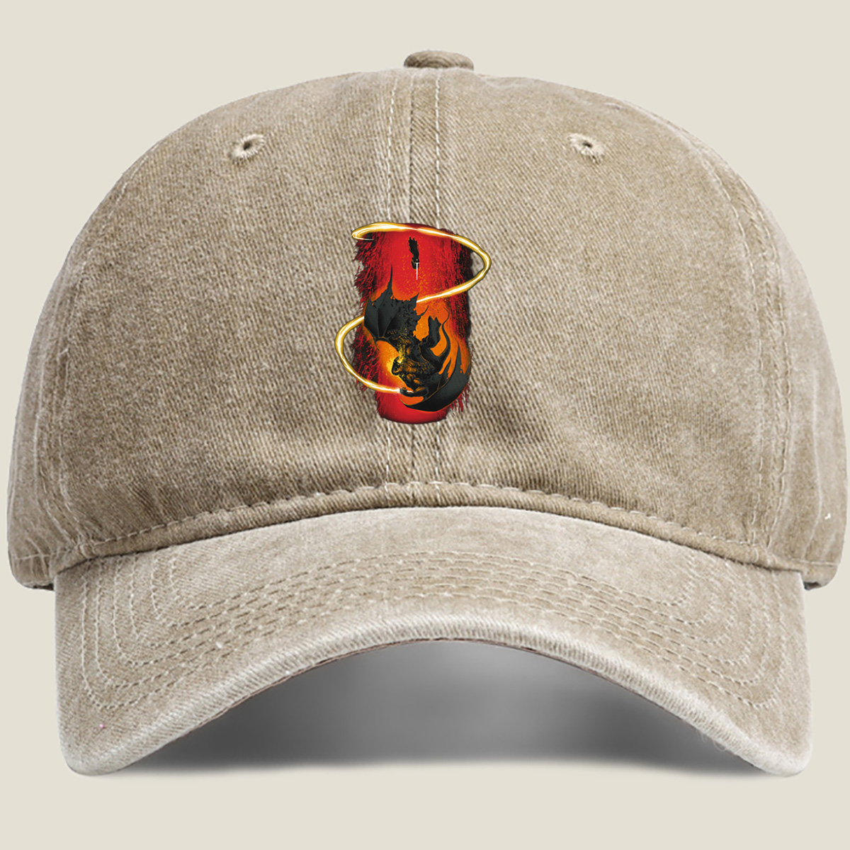 Dragon's Flame: The Shadow and the Sword - Washed Denim - Baseball Cap