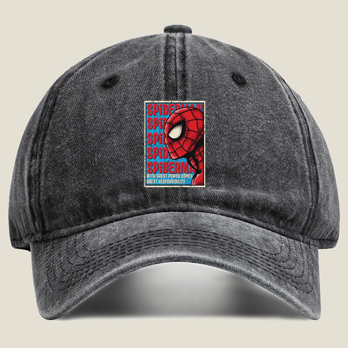 Spider-Man: With Great Power Comes Great Responsibility - Washed Denim - Baseball Cap