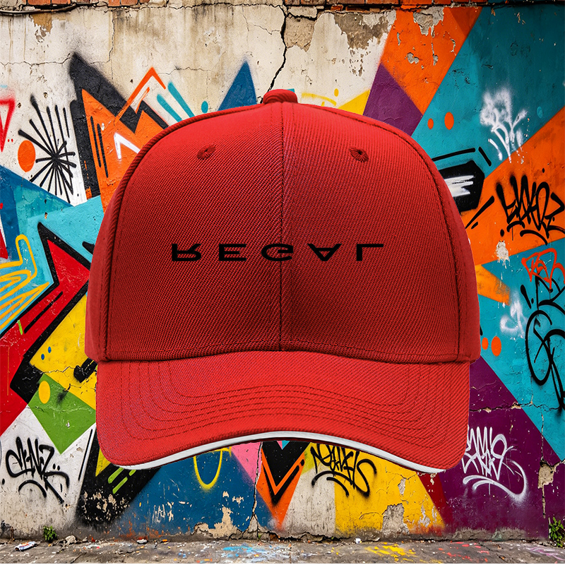 Unisex Classic Sandwich Hat with Regal Logo Print - Perfect for Outdoor Activities, Casual Wear, and Daily Use - Ideal for Adults Seeking Stylish and Comfortable Headwear