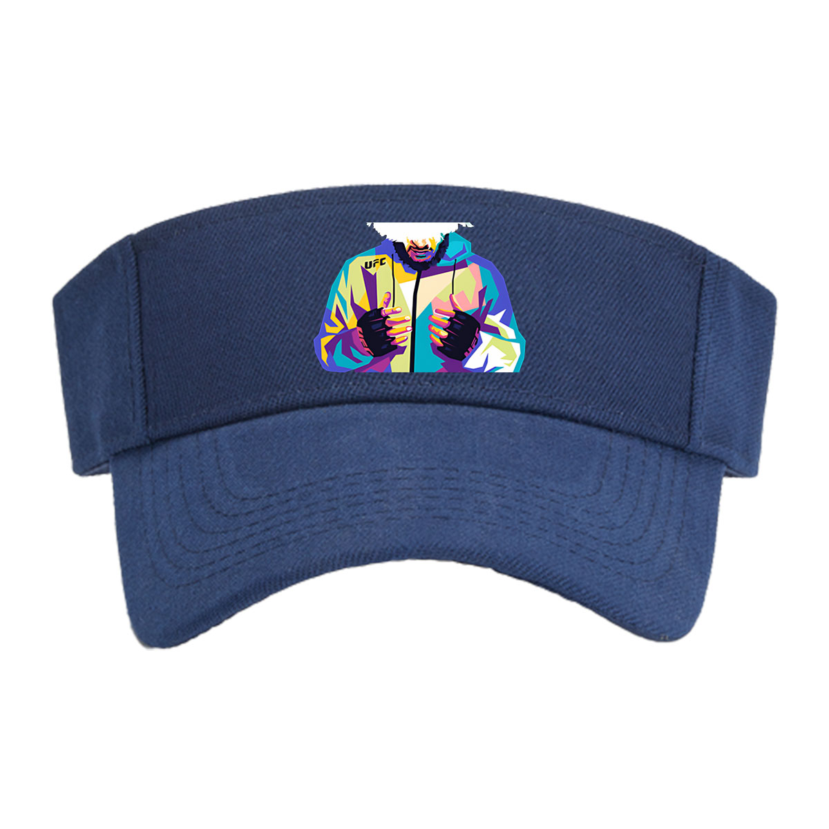 Bismillah: UFC Fighter with Vibrant Jacket and Afro Hairstyle -  Visor cap