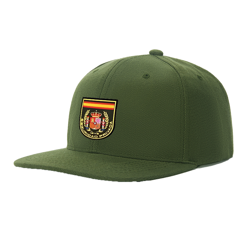 Flat Brim Baseball Cap Spain Coat of Arms Embroidered Design Streetwear Underground Skate Style for Basketball Courts Skate Parks Urban Lifestyle Riders Rappers Streetwear Enthusiasts