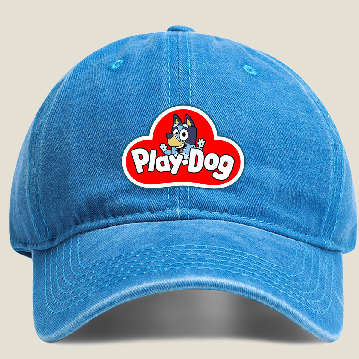 Play-Dog Blue Heeler - Washed Denim - Baseball Cap