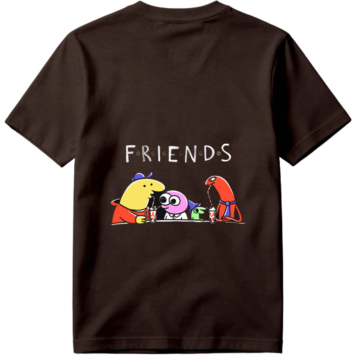 Friends: The Animated Characters Enjoying Drinks Together - Tee