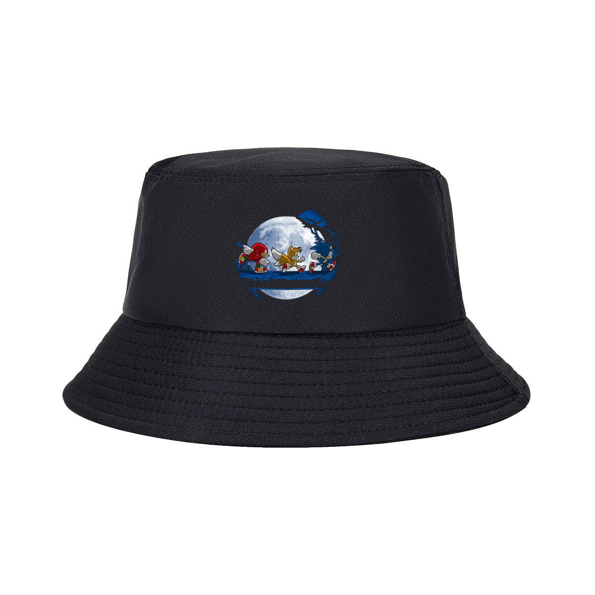 Sonic, Tails, and Knuckles Running Under the Moon - Fisherman's Hat