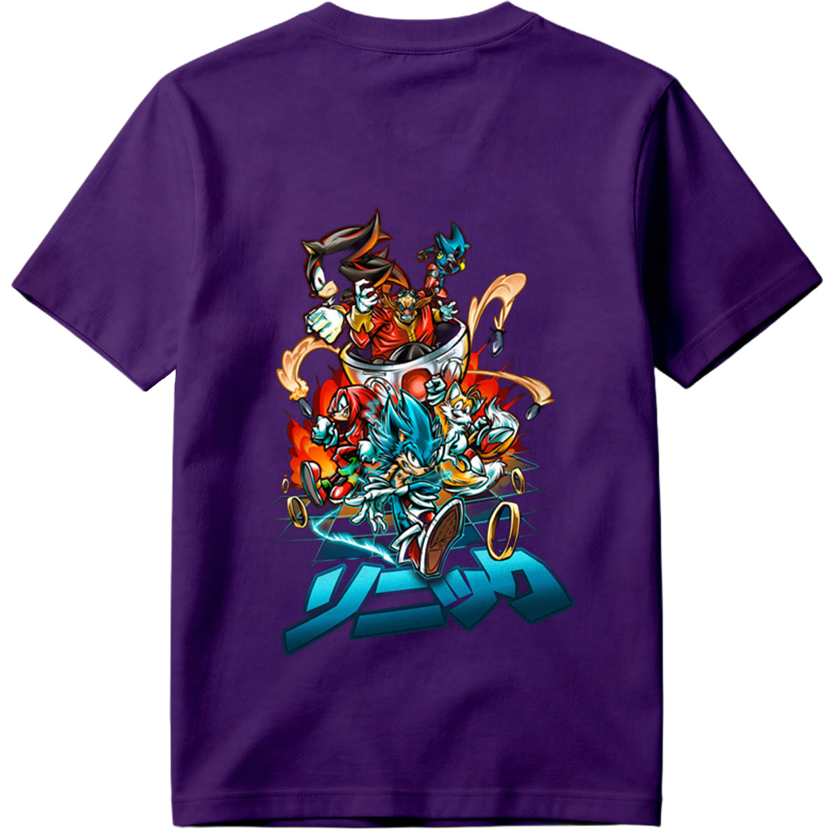 Sonic the Hedgehog: Sonic, Shadow, Knuckles, Tails, and Silver in Action - Tee