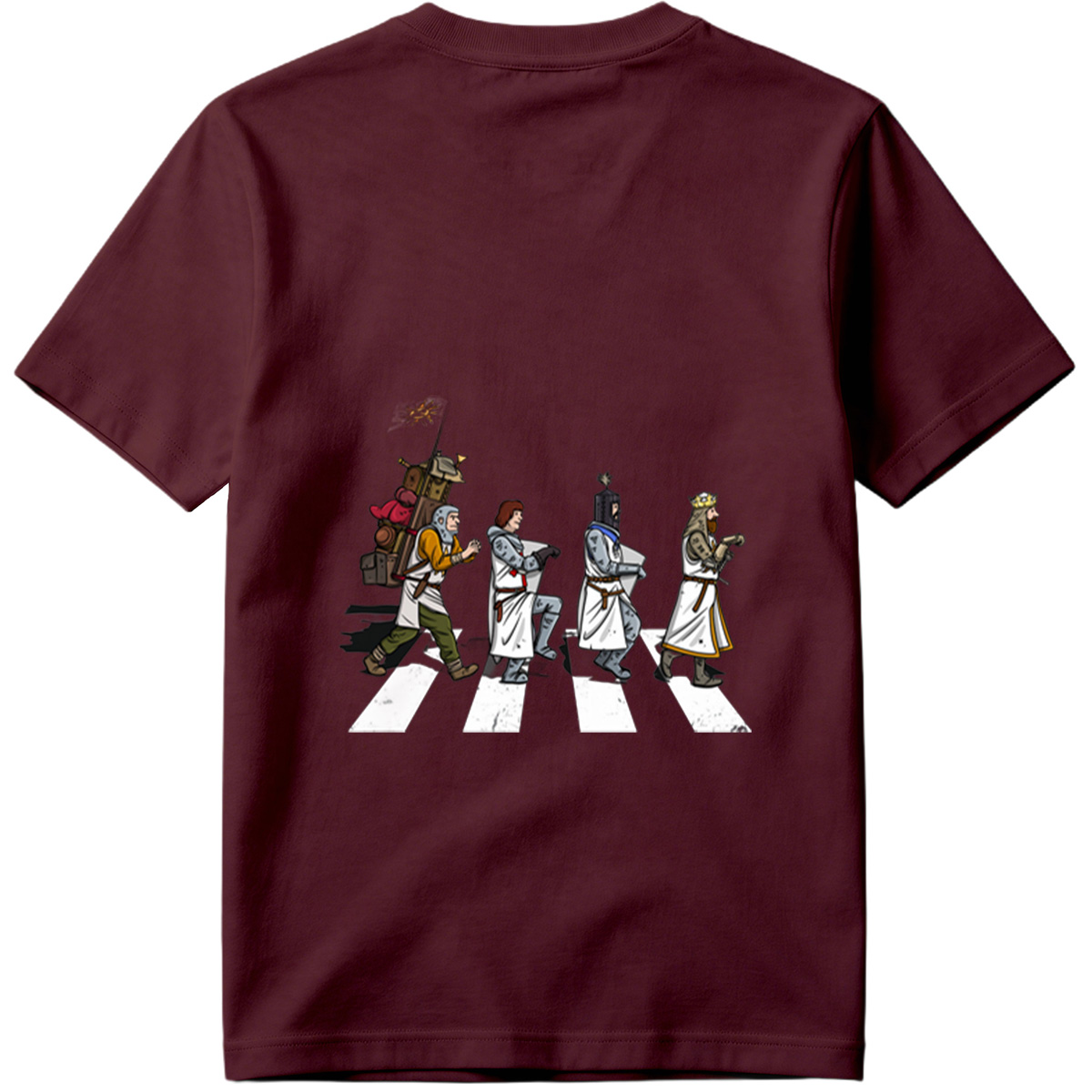 The Knights: Monty Python's Holy Grail Characters Crossing the Road - Tee