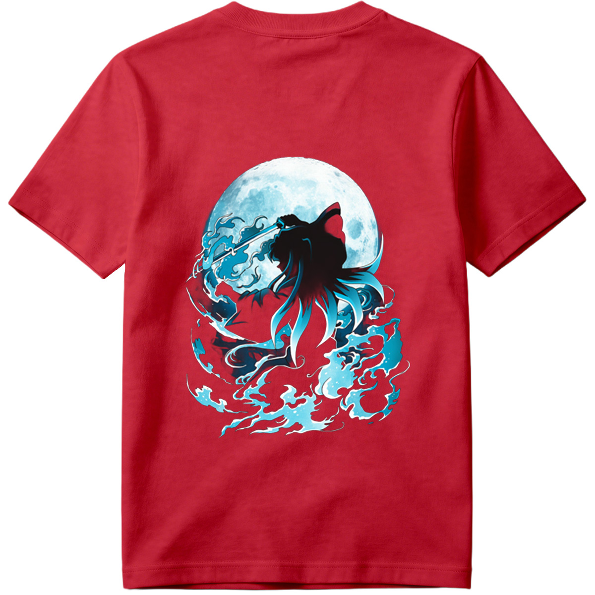 Samurai Warrior Under Full Moon - Tee