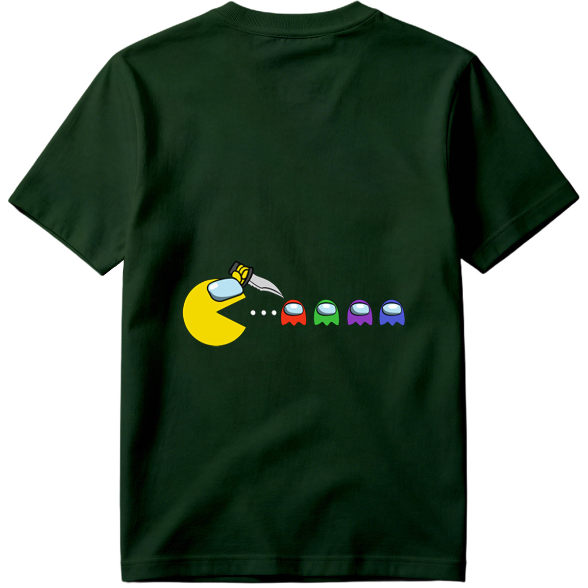 Pac-Man Meets Among Us Characters - Tee