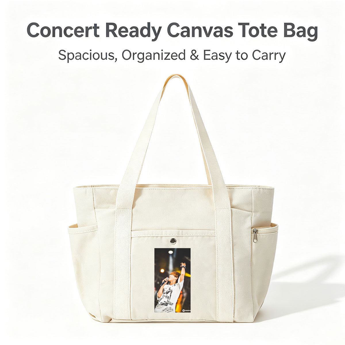 Yuta Okkotsu Live Performance Singing on Stage with Microphone - Multi-pocket bags