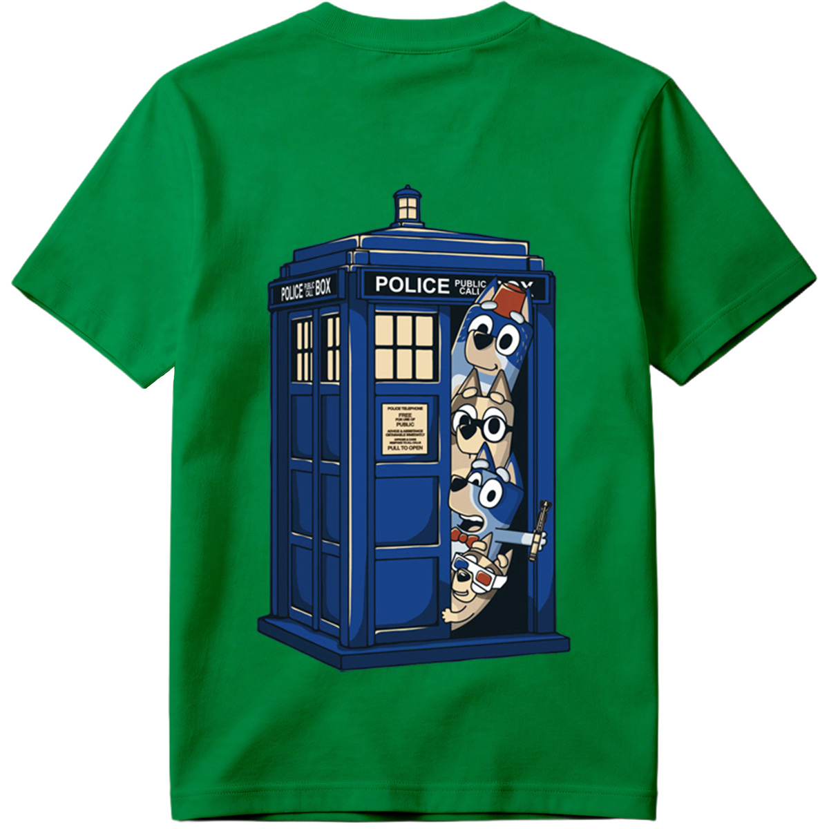 Bluey and Family in the TARDIS - Tee