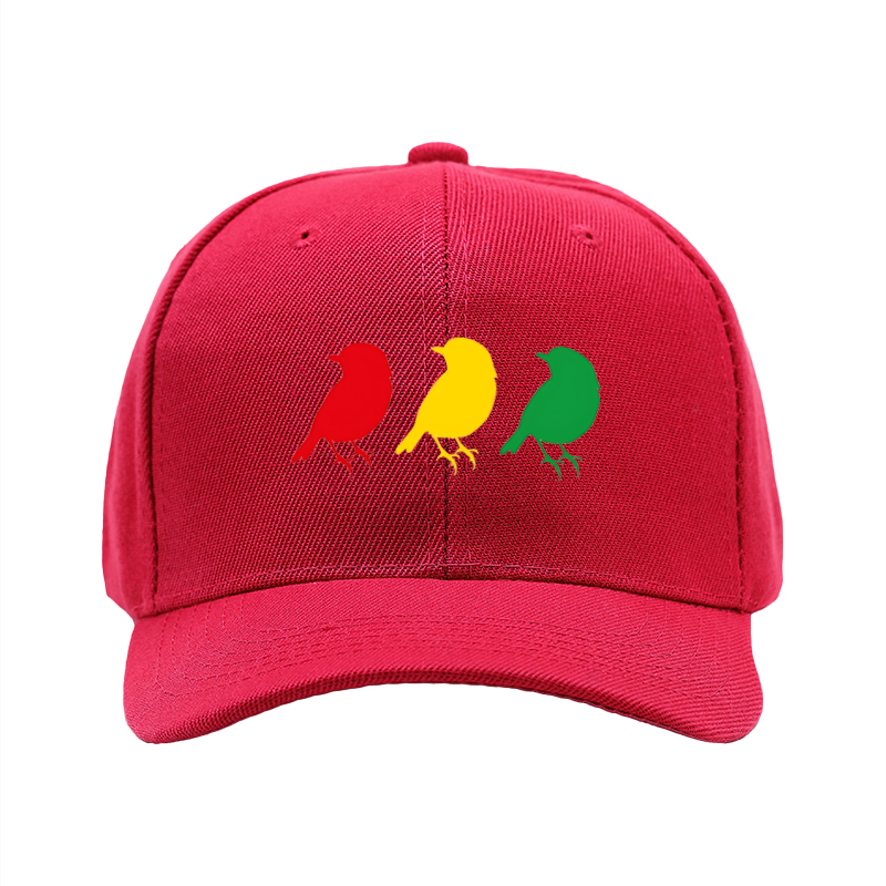 1pc New Baseball Cap with Colorful Birds Print and Text Design Unisex Adjustable Hat for Outdoor Activities and Casual Wear Suitable for Adults and Teens