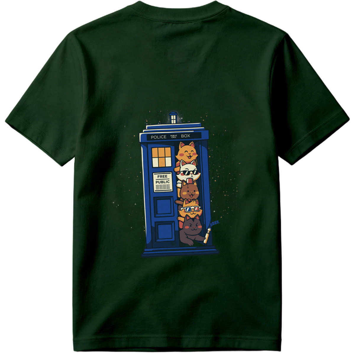 Doctor Who Cats in the TARDIS - Tee