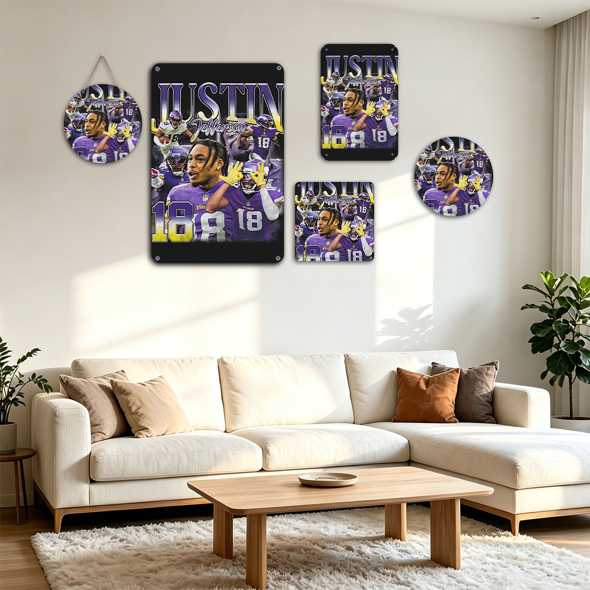 Justin Jefferson Minnesota Vikings NFL Football Player #18 - painting