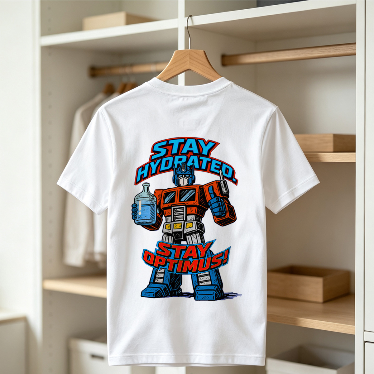 Transformers Optimus Prime Stay Hydrated Design - Tee