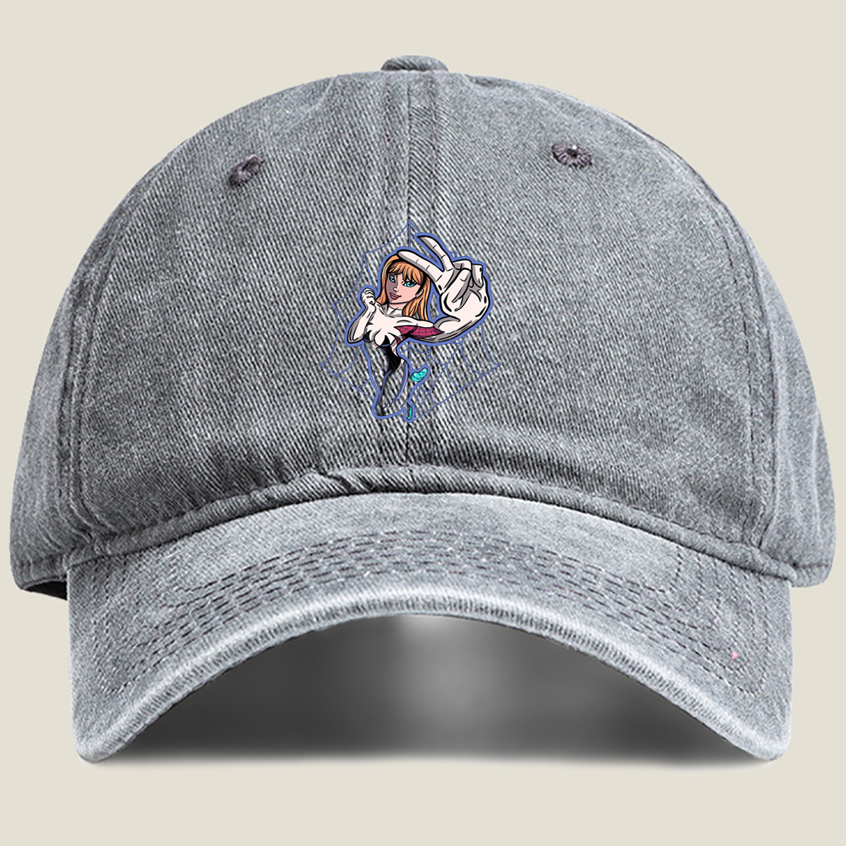 Spider-Gwen: Web-Slinger in Action - Washed Denim - Baseball Cap