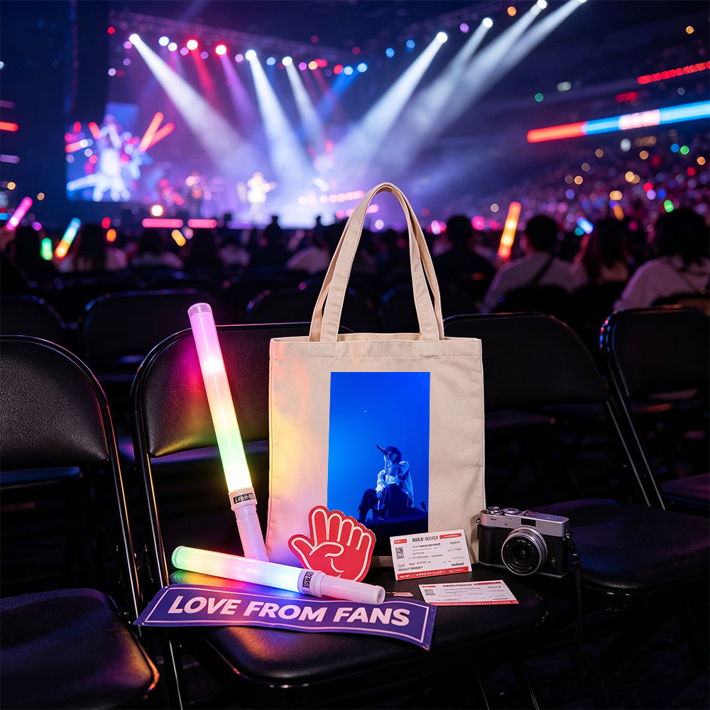 Troye Sivan Performing on Stage Under Blue Lighting - Canvas tote bags