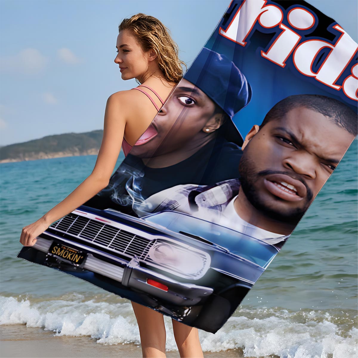 Friday: Ice Cube and Chris Tucker in a Classic Car Adventure - Beach towels