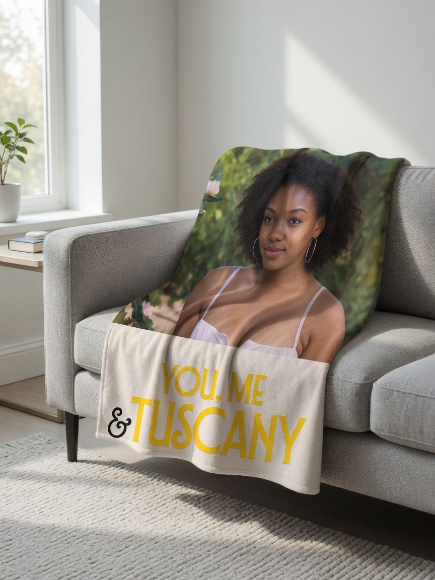 Custom Photo Blanket, Personalized Flannel Fleece Throw with Picture, Cozy Portrait Keepsake Gift for Bed and Couch
