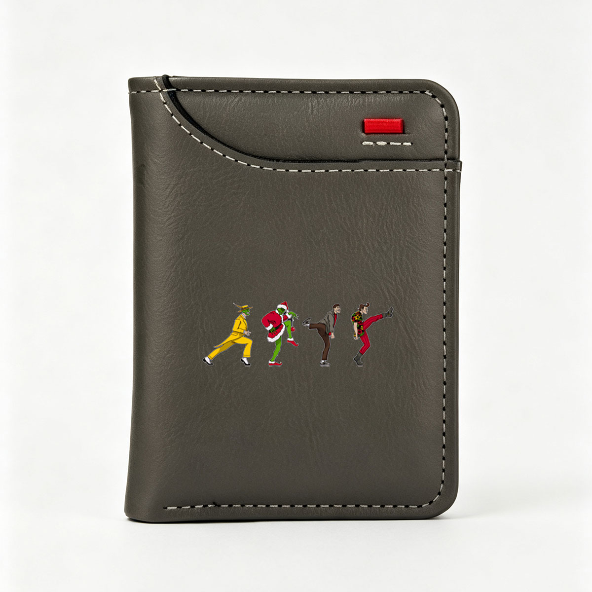 The Grinch, The Joker, and Two Men Dancing in a Line - Vertical Style Wallet