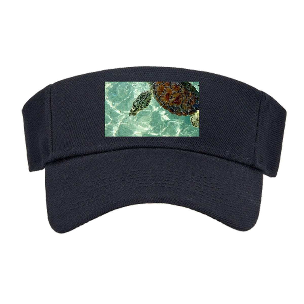 Sea Turtle Swimming in Clear Turquoise Water -  Visor cap