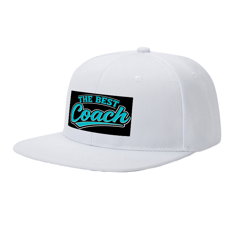 Flat Brim Baseball Cap The Best Coach Script Logo Streetwear Underground Skate Style Basketball Court Skatepark Urban Lifestyle Hat for Skateboarders Rappers Streetwear Enthusiasts