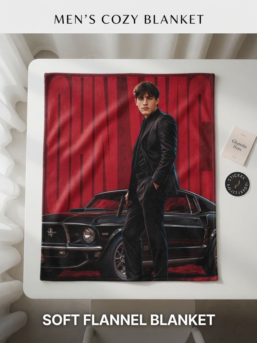 Custom Photo Flannel Blanket Personalized Portrait Throw Soft Anti-Pilling Fleece Wrap Ideal Personalized Gift