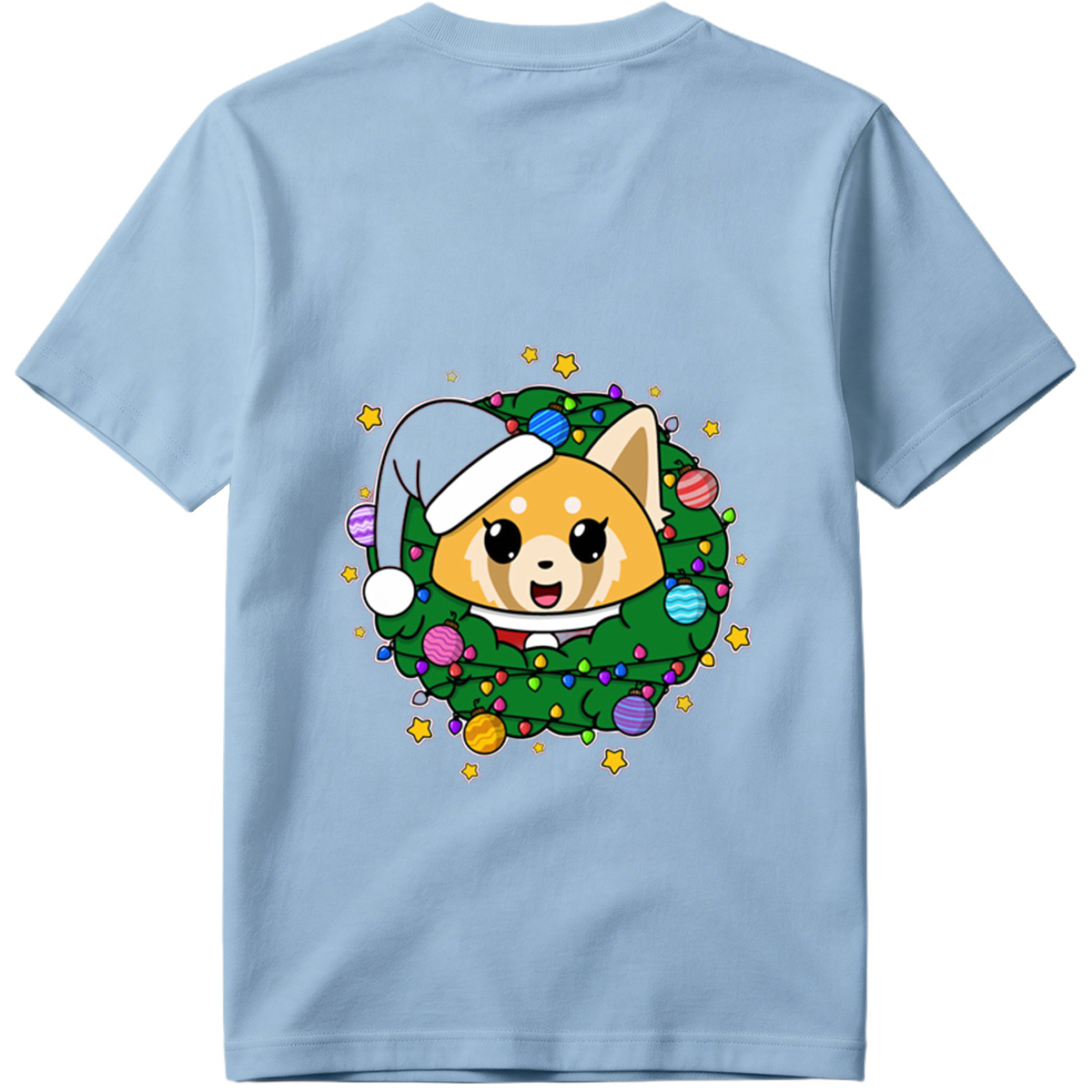 Chibi Dog in Christmas Wreath - Tee