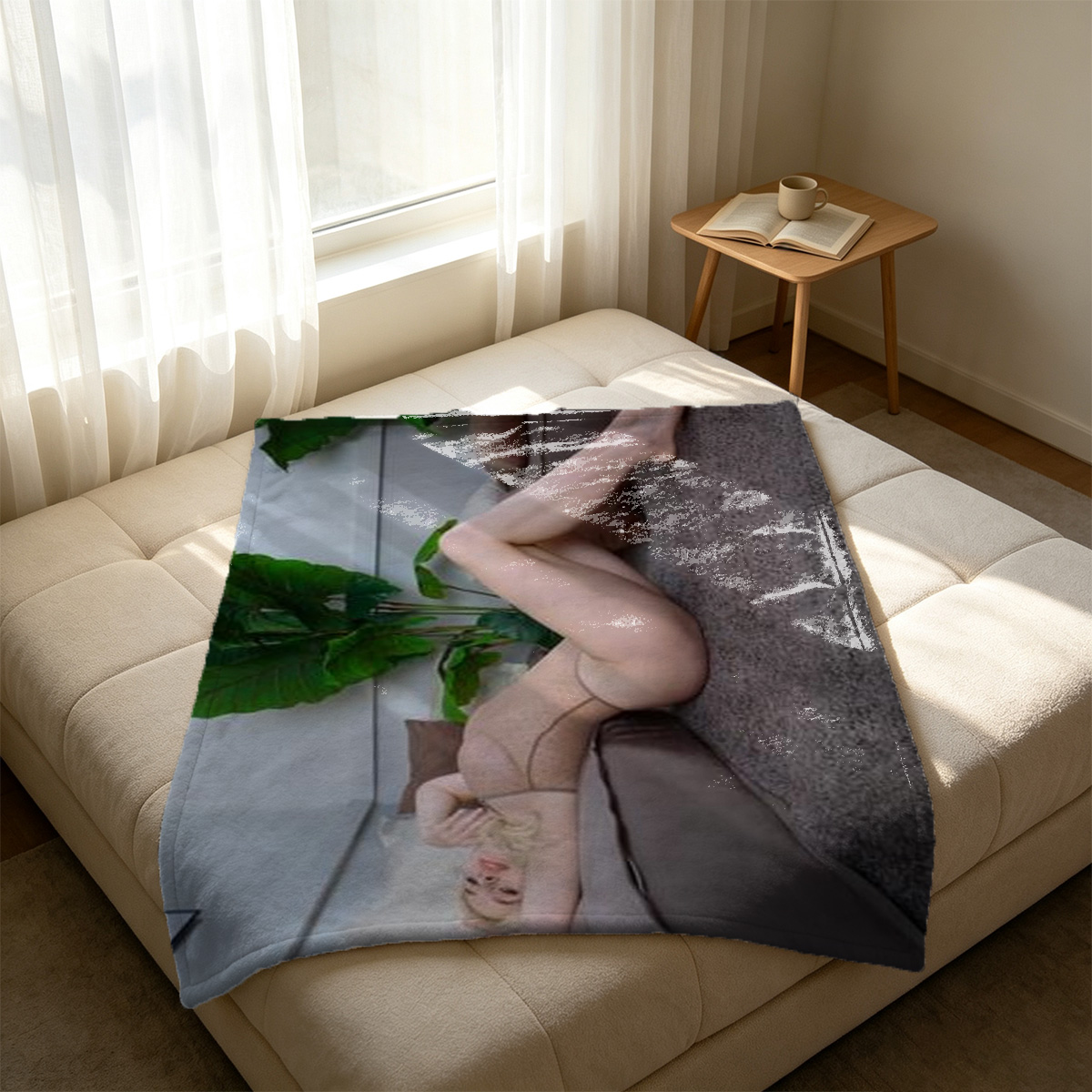 Nude Japanese Actress in Hot Spring - Blanket