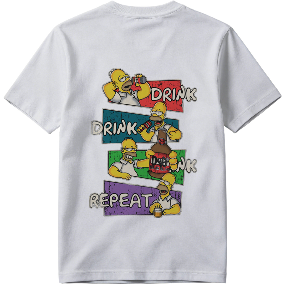 The Simpsons Homer Drink Duff Beer Repeat - Tee
