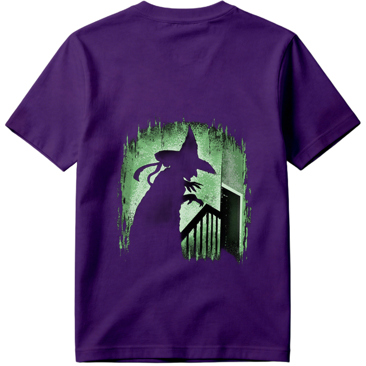 Witch Silhouette in Green Glow - Tee