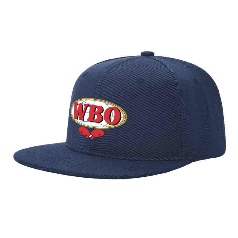 Flat Brim Baseball Cap WBO Boxing Logo Print Streetwear Underground Skate Style for Boxing Gym Basketball Court Urban Athletes and Hip Hop Culture Fans