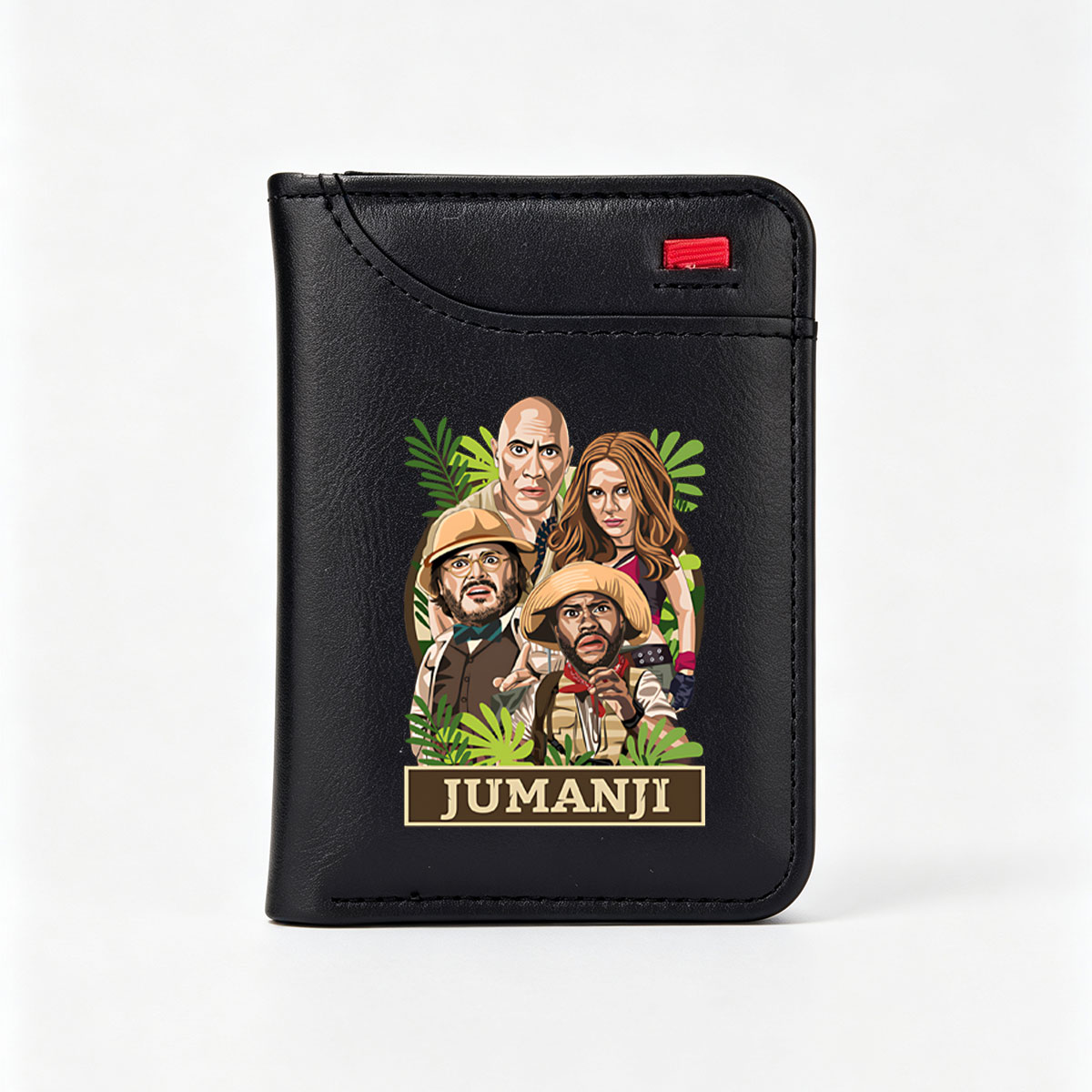 Jumanji: Dwayne Johnson, Kevin Hart, Jack Black, Karen Gillan in Adventure Role - Vertical Style Wallet
