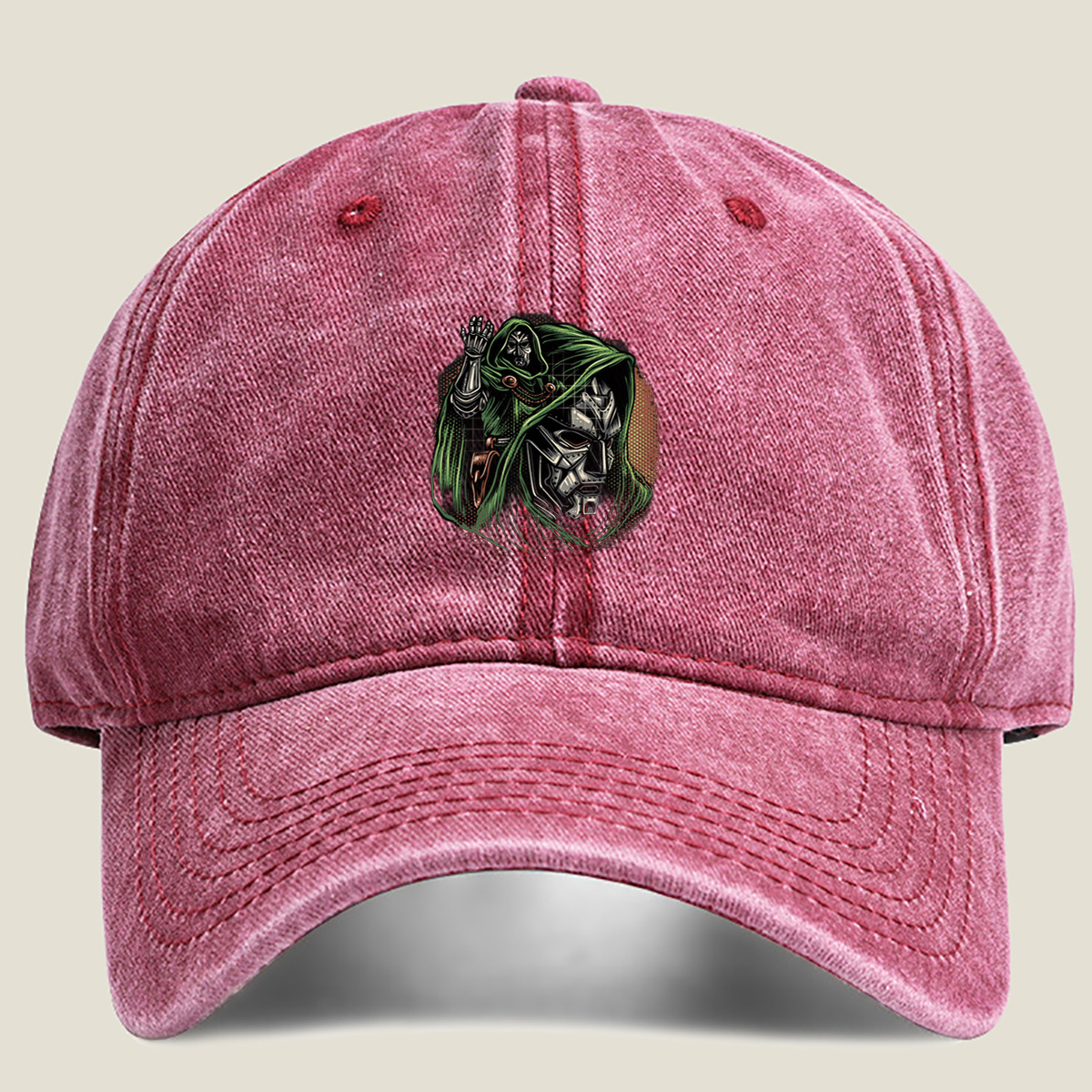 Doctor Doom and the Hulk - Washed Denim - Baseball Cap