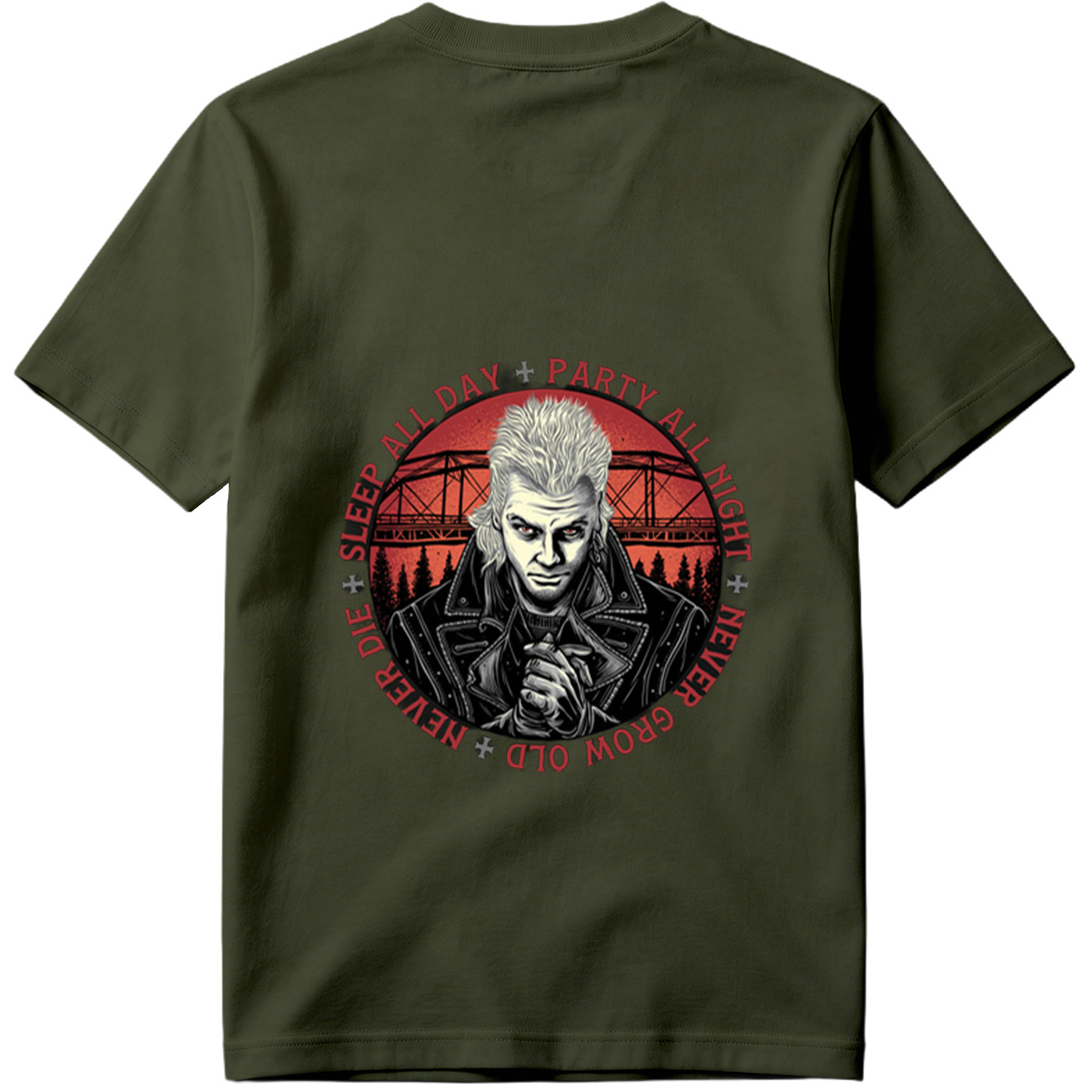 Johnny Silverhand: Sleep All Day, Party All Night, Never Grow Old, Never Die - Tee
